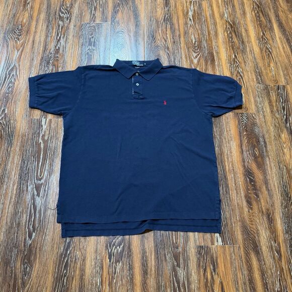 Ralph Lauren Polo XL Navy Blue Vintage Shirt Top Mens Collared - Picture 1 of 7
